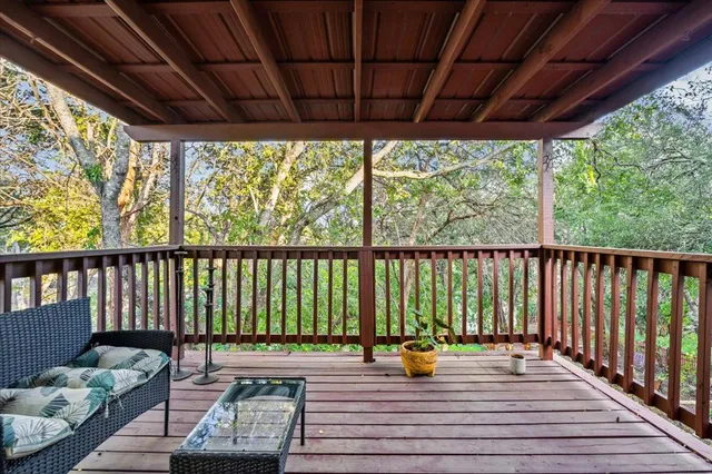 a view of outdoor space with seating space