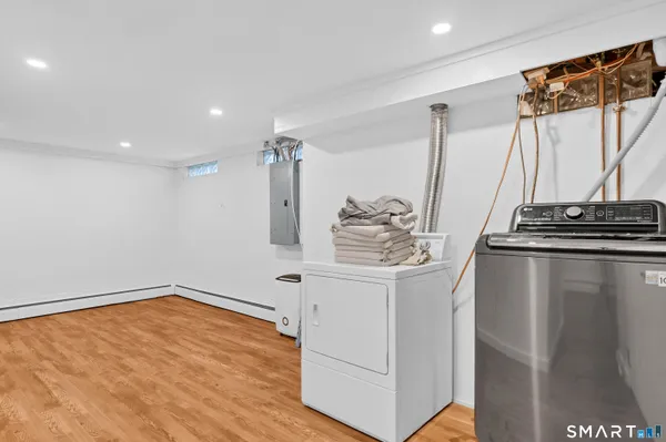 a view of a room with rack on the wall