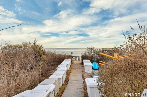 a view of a terrace with a bench