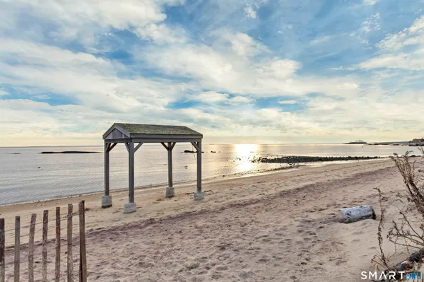 a view of yard with ocean view