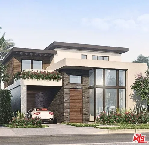 a car parked in front of a house