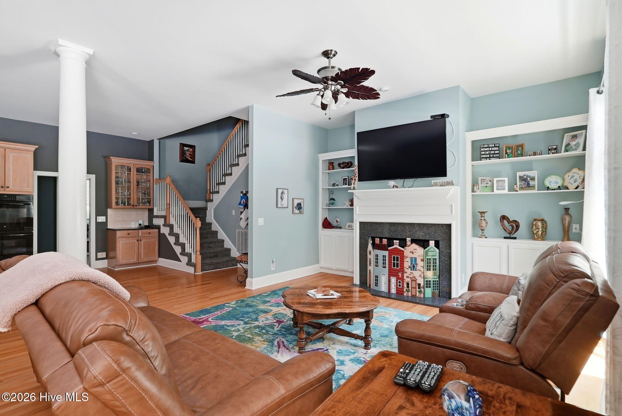 20 Walnut Creek Road Pinehurst, NC 28374 - Photo 7 of 65 Family Room with Built-Ins and Gas Fireplace