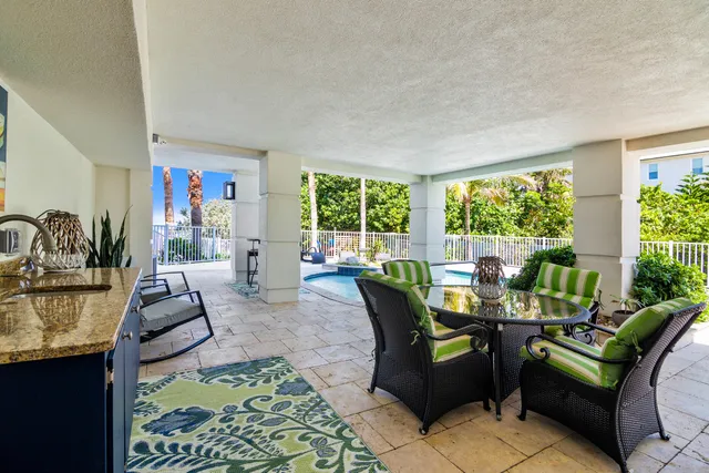 a workspace with furniture and window