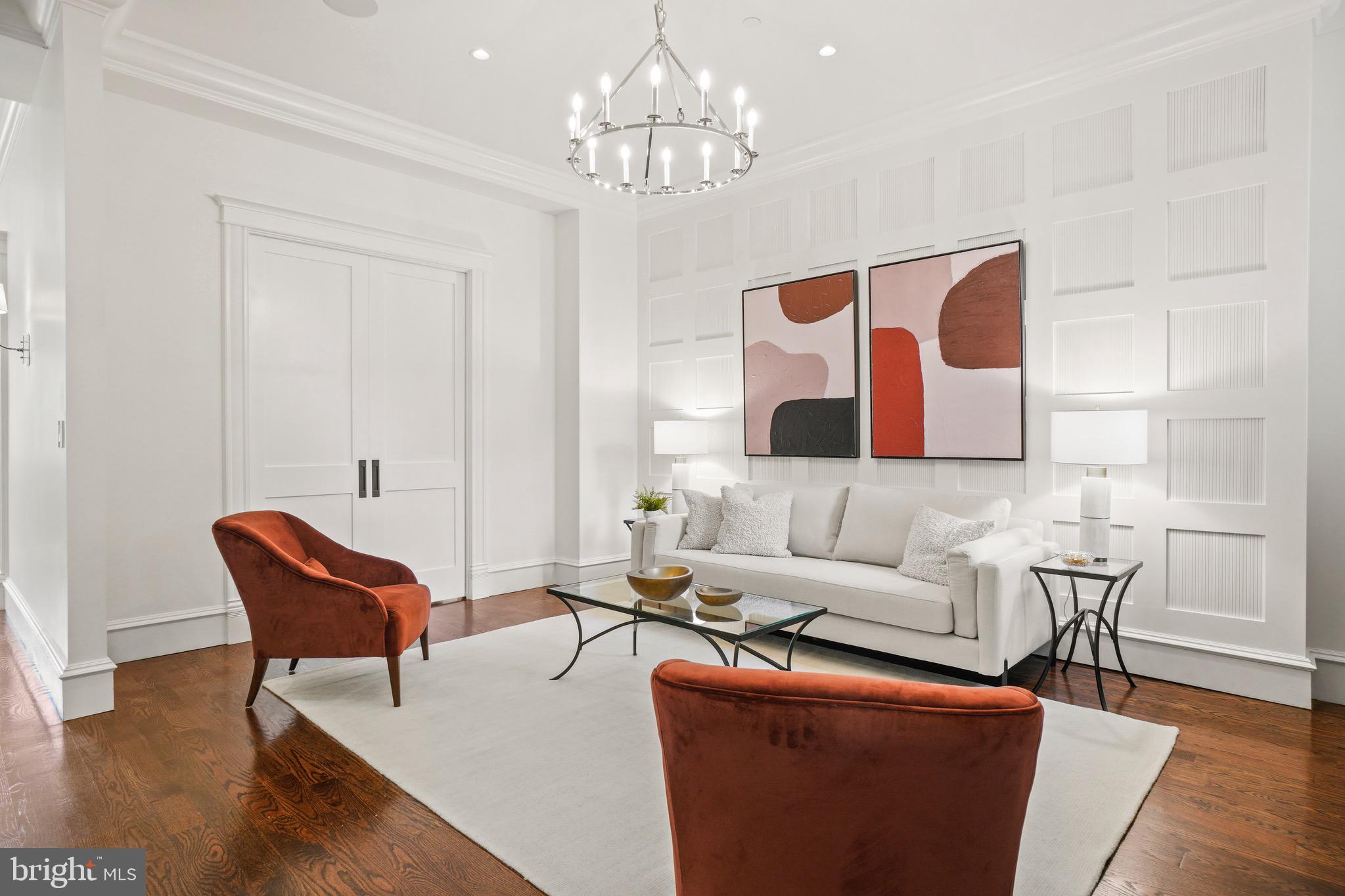2211 Massachusetts Avenue Northwest Washington, DC 20008 - Photo 20 of 94 Living Room w/ Pocket Doors into Reception Parlor