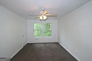 an empty room with a window