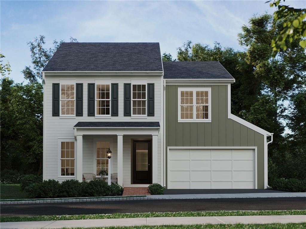 102 Ramsgate Road, Unit DUNDEE Cranberry Township, PA 16066 - Photo 3 of 34 a view of a white house with large windows and a yard with plants and trees