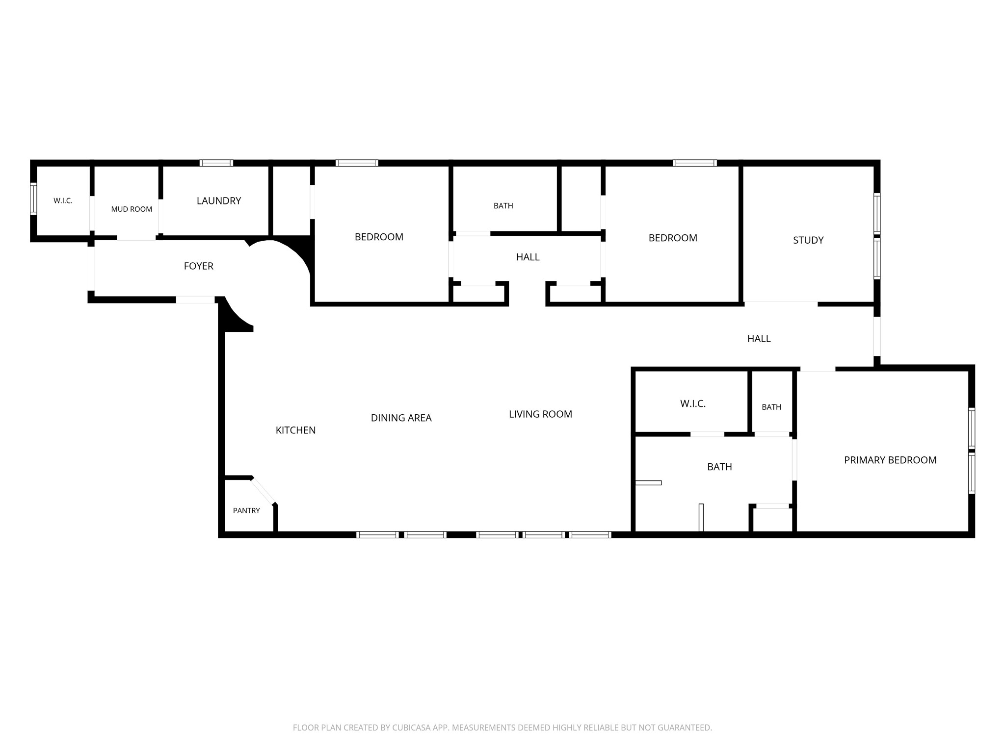 334 Topper Pines Drive Montgomery, TX 77316 - Photo 49 of 49 Floor plan of 334 Topper Pines Dr, showing the 1-story layout with 3 bedrooms, 2 full baths, a private study, open main living area, and covered patio overlooking the backyard.