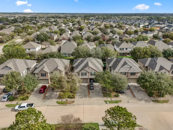 an aerial view of multiple house