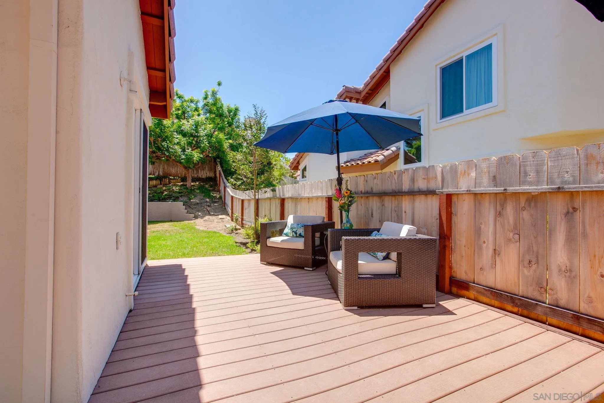 2041 Coolngreen Lane Encinitas, CA 92024 - Photo 30 of 36 a view of a deck with couches under an umbrella