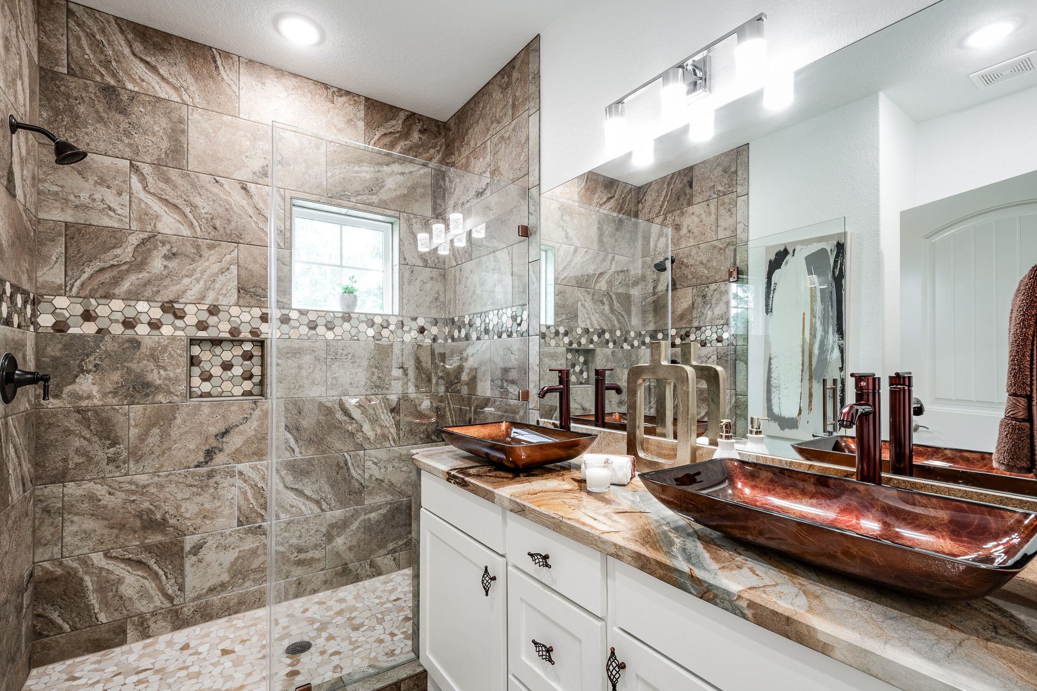 59 County Road Dayton, TX 77535 - Photo 36 of 50 a bathroom with a sink and a mirror