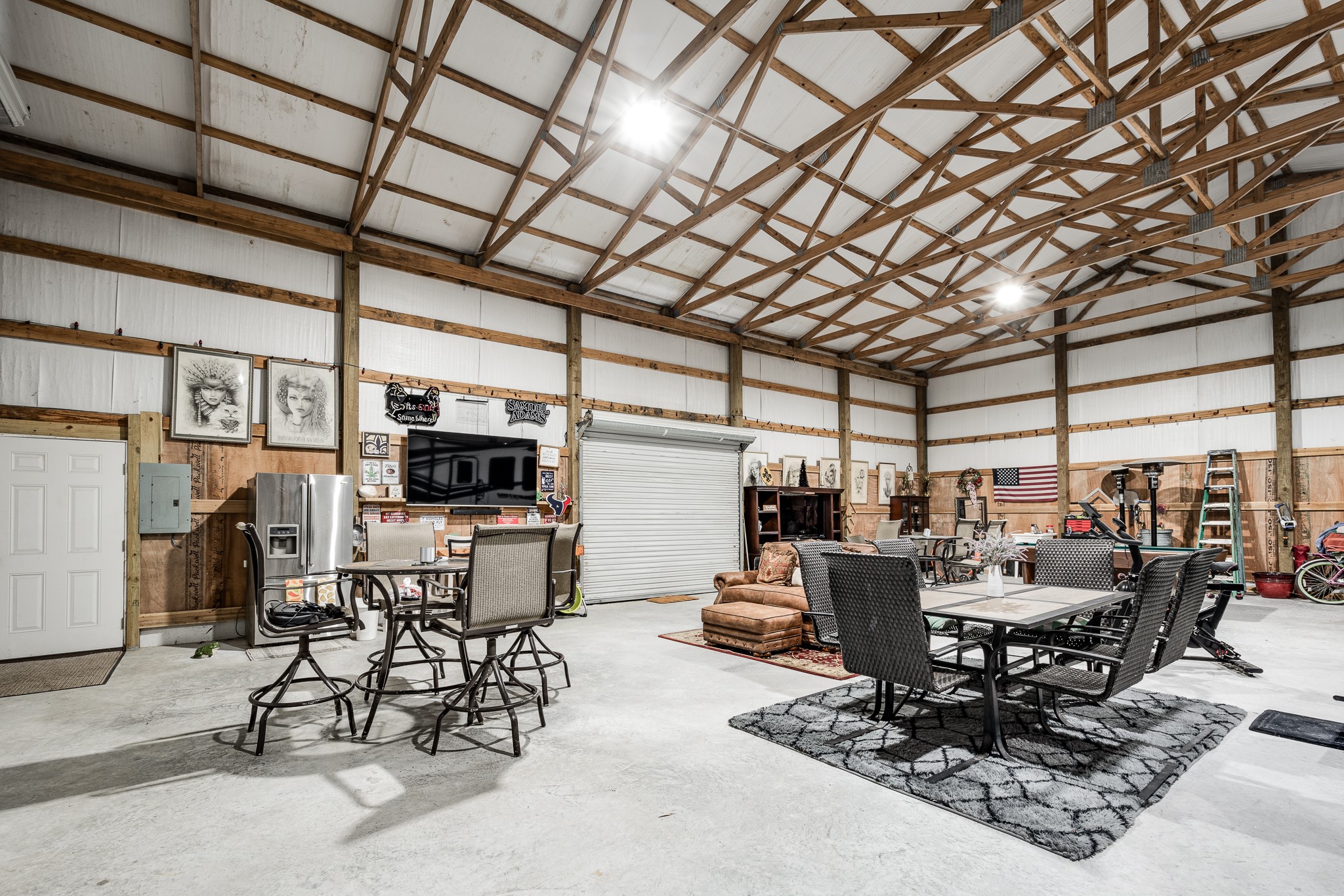59 County Road Dayton, TX 77535 - Photo 50 of 50 a view of a dining room with furniture a kitchen and chandelier