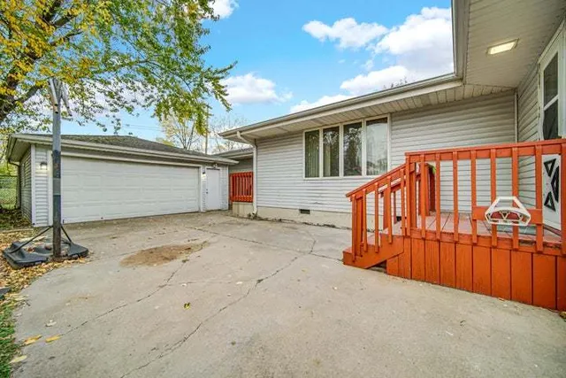 front view of a house with a garage