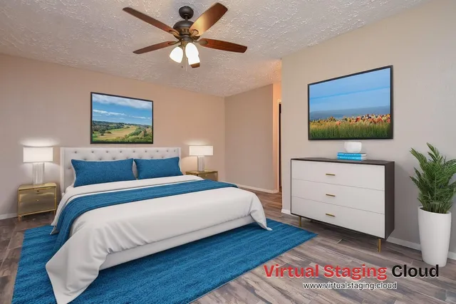 an empty room with wooden floor