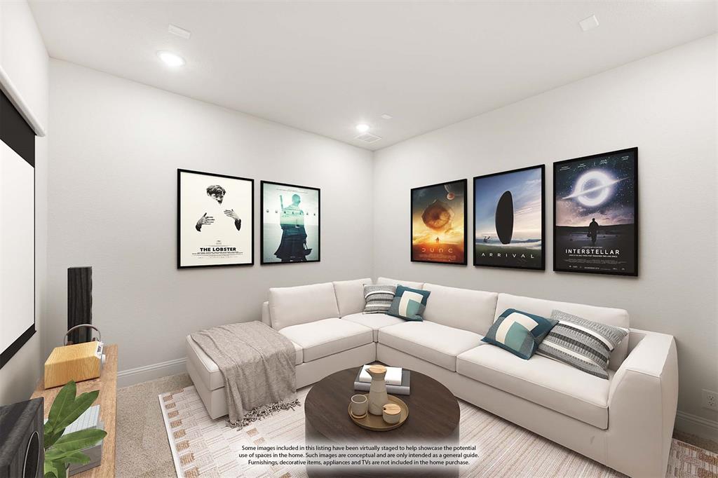2411 Cornwall Lane Forney, TX 75126 - Photo 23 of 40 a living room with furniture and a flat screen tv