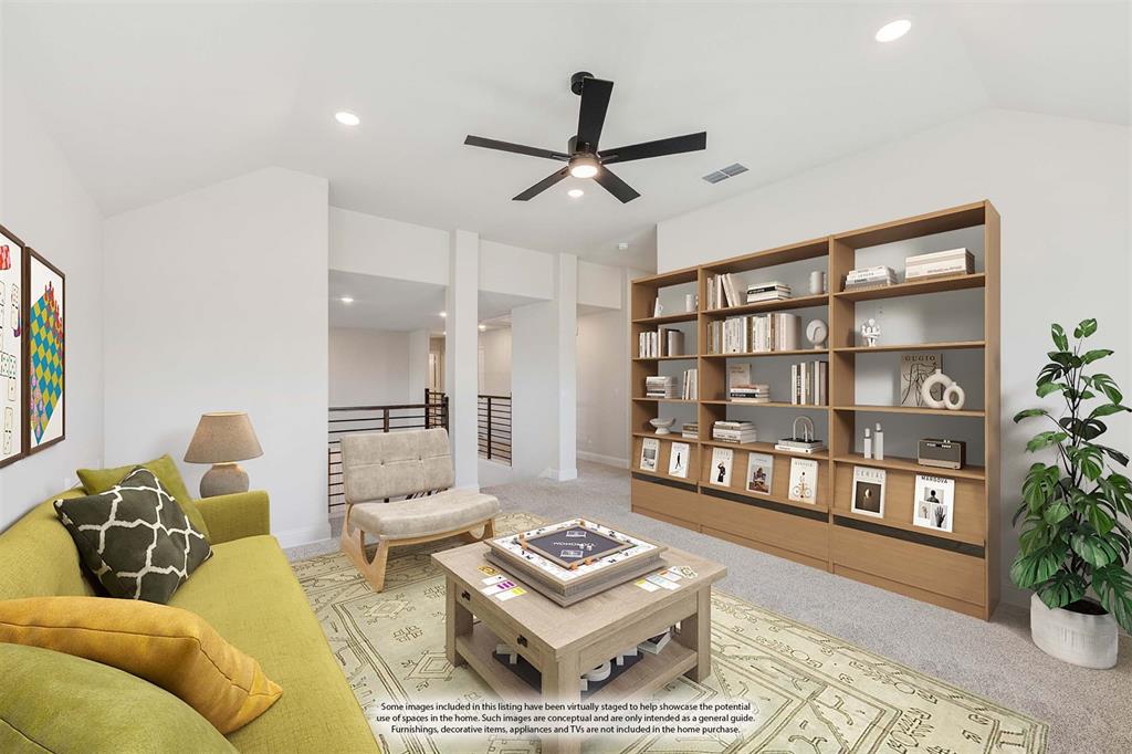 2411 Cornwall Lane Forney, TX 75126 - Photo 30 of 40 a living room with furniture and a potted plant