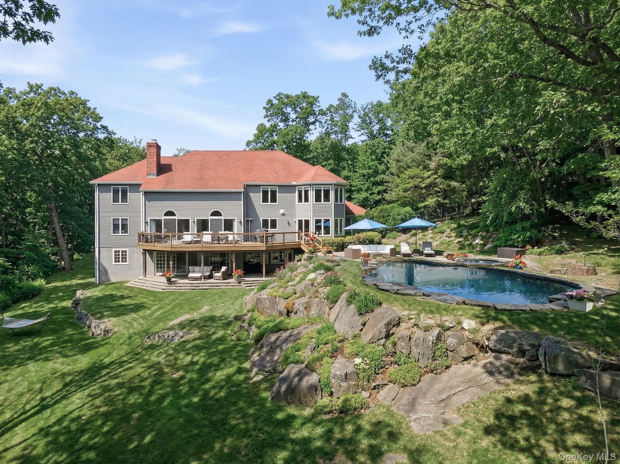 2 Hemlock Rise Armonk, NY 10504 - Photo 40 of 48 Your own park-like oasis - stone Gunite pool built into natural rock with a flat backyard ideal for entertaining
