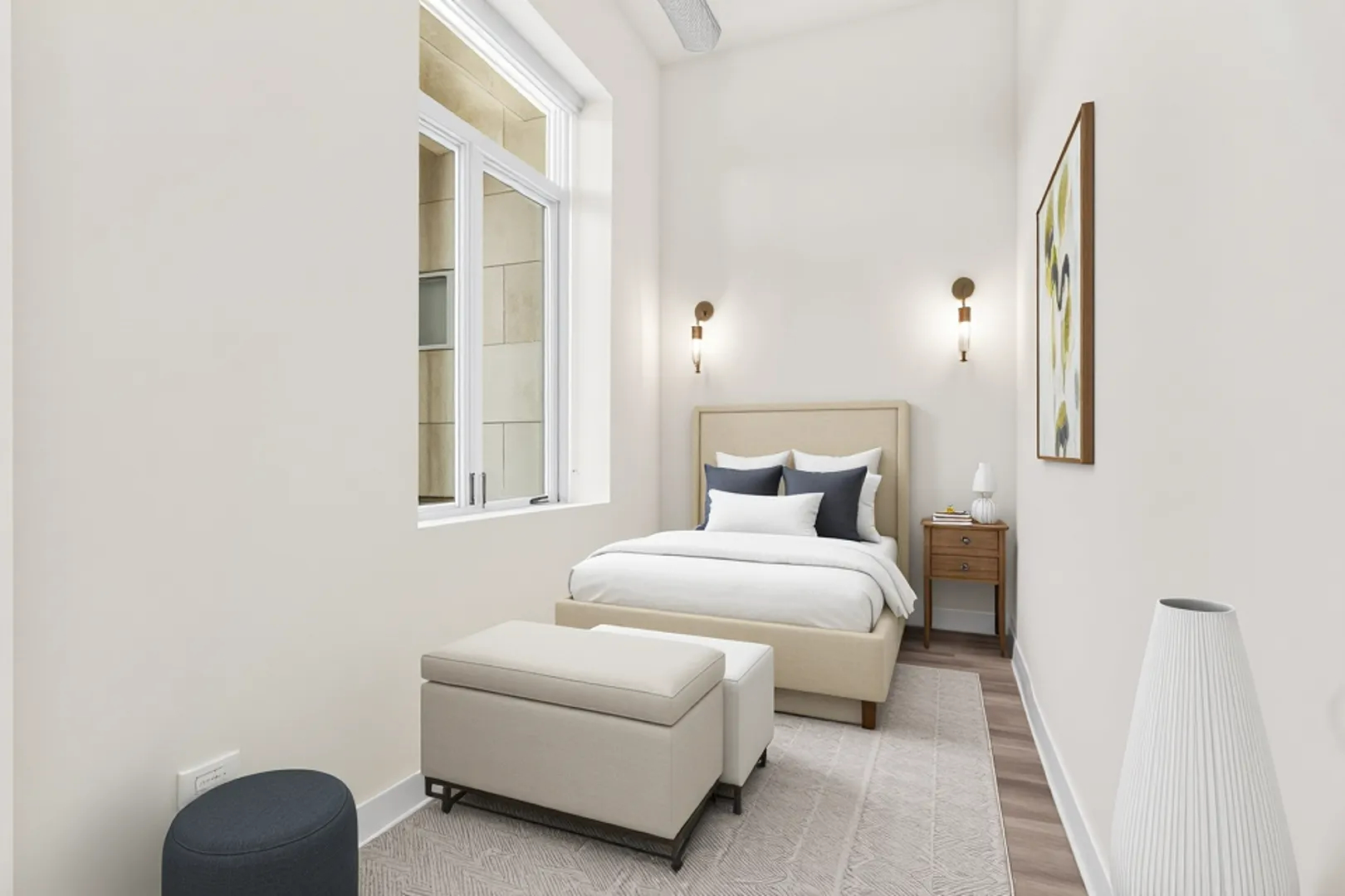 1453 Maple Avenue, Unit 201 Evanston, IL 60201 - Photo 16 of 25 a bedroom with a bed and a window