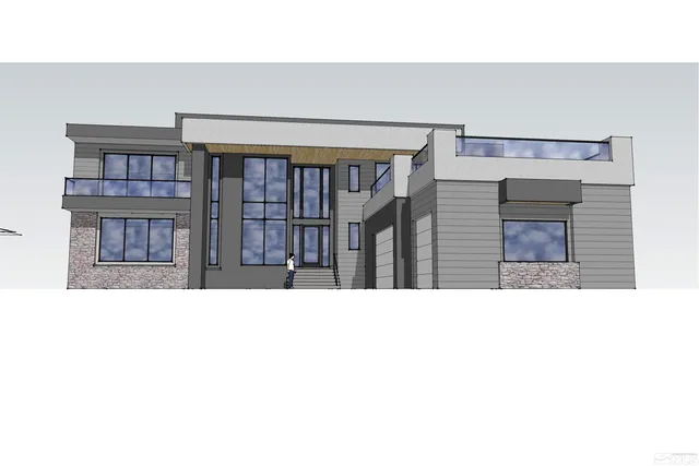 a view of a house with a street