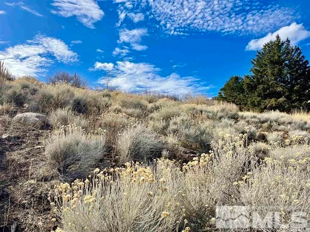 a view of a houses with mountains in the background