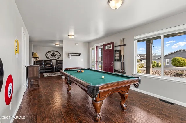 a room with furniture and a window