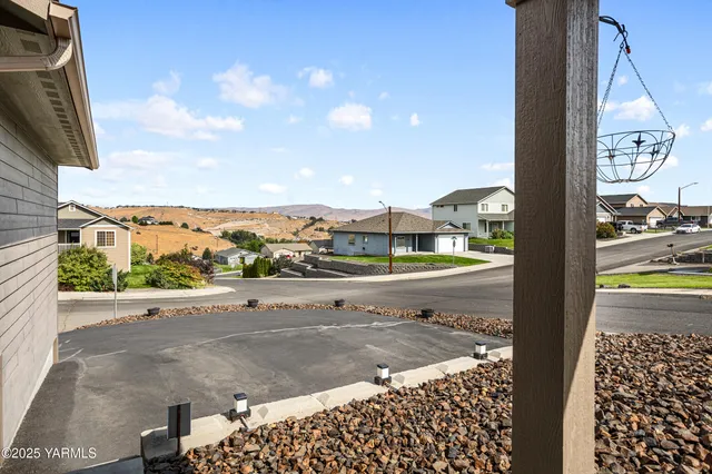 a view of a balcony with city view
