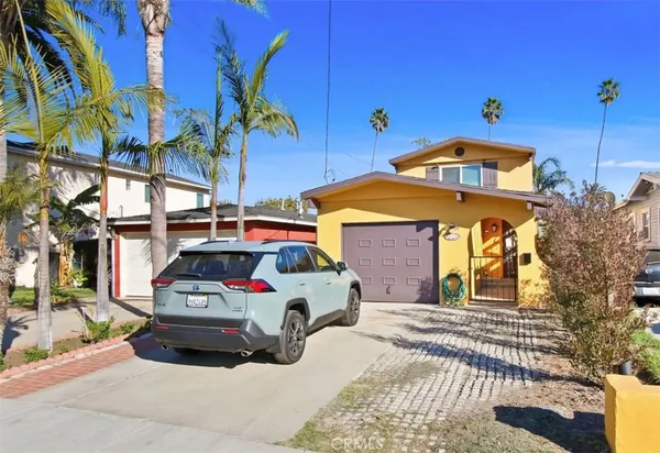 a car parked on the side of a street