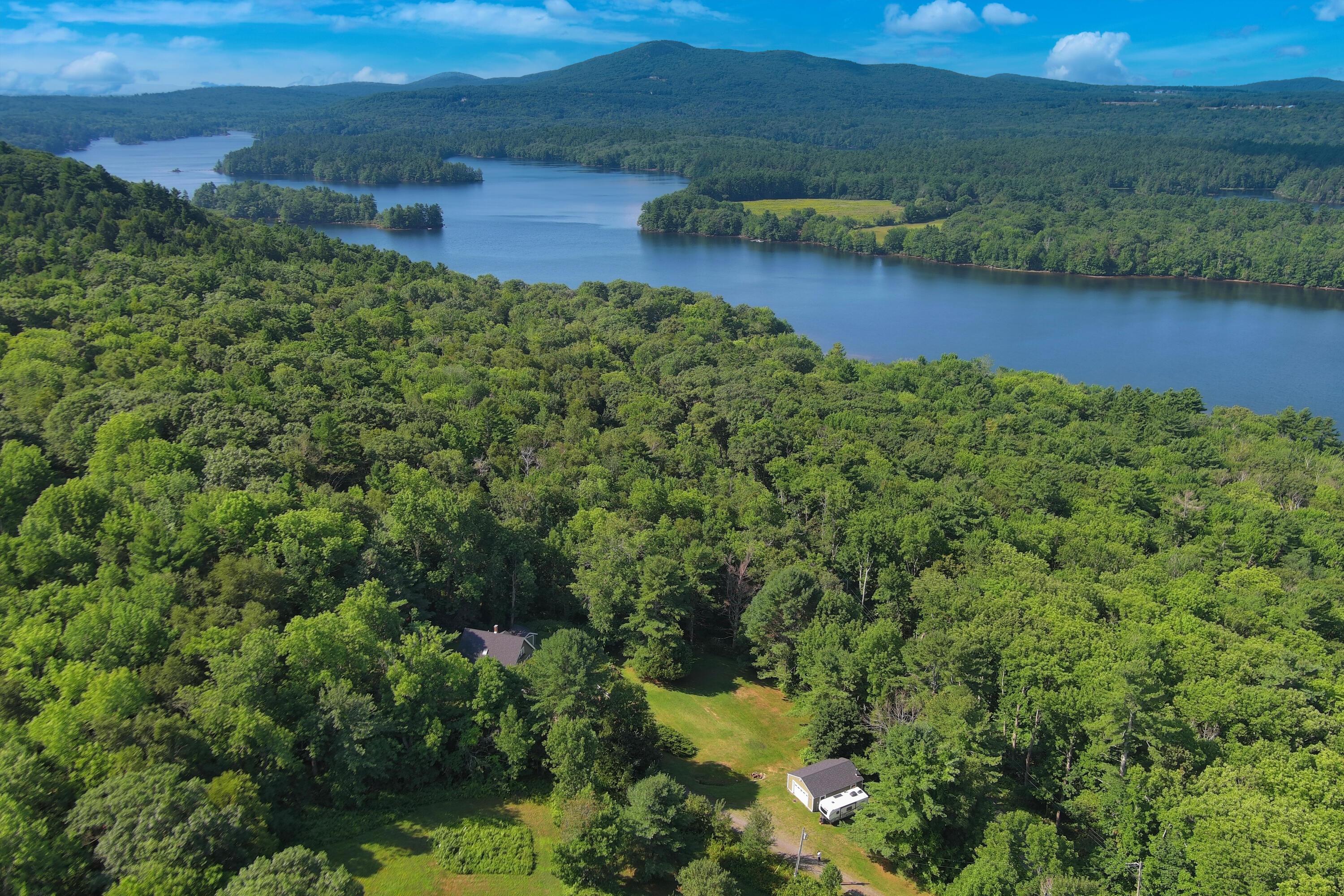 161 Camden Road Lincolnville, ME 04849 - Photo 51 of 57 Aerial of house to Lake