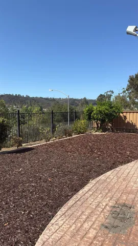 a view of a back yard of the house