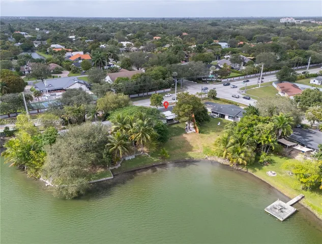 a view of a lake with a mountain