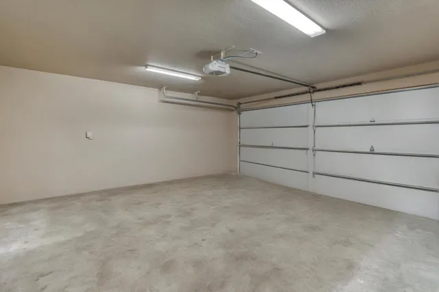 a view of an empty garage