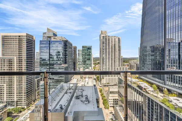 a view of balcony with city view