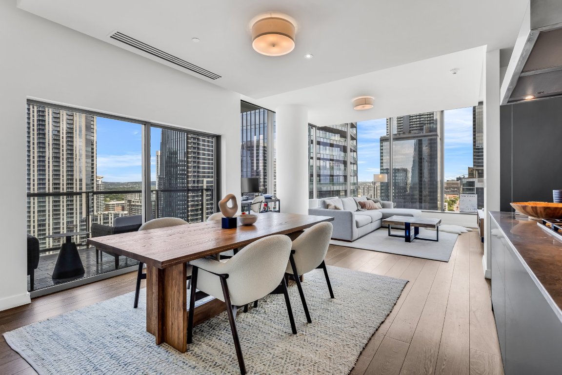210 Lavaca Street, Unit 2308 Austin, TX 78701 - Photo 8 of 37 Dining area with a view of city.