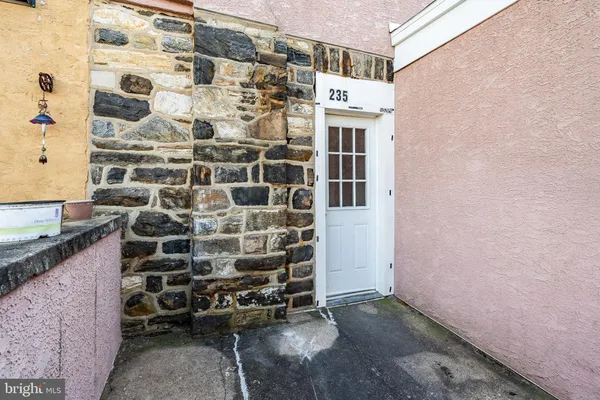 a view of front door of house