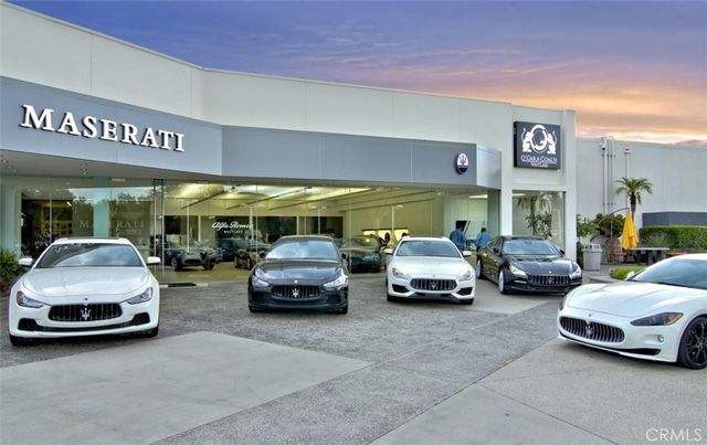a car parked in front of a building