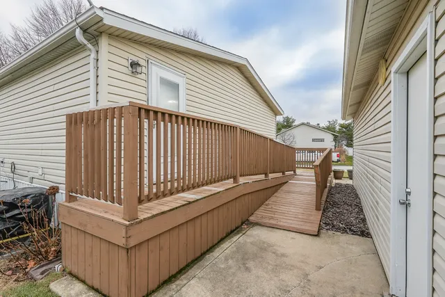 a view of a house with wooden floor