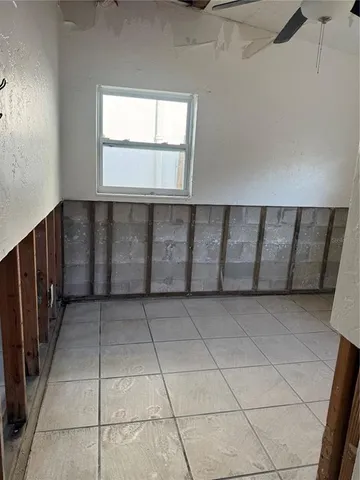 a view of a utility room with a window