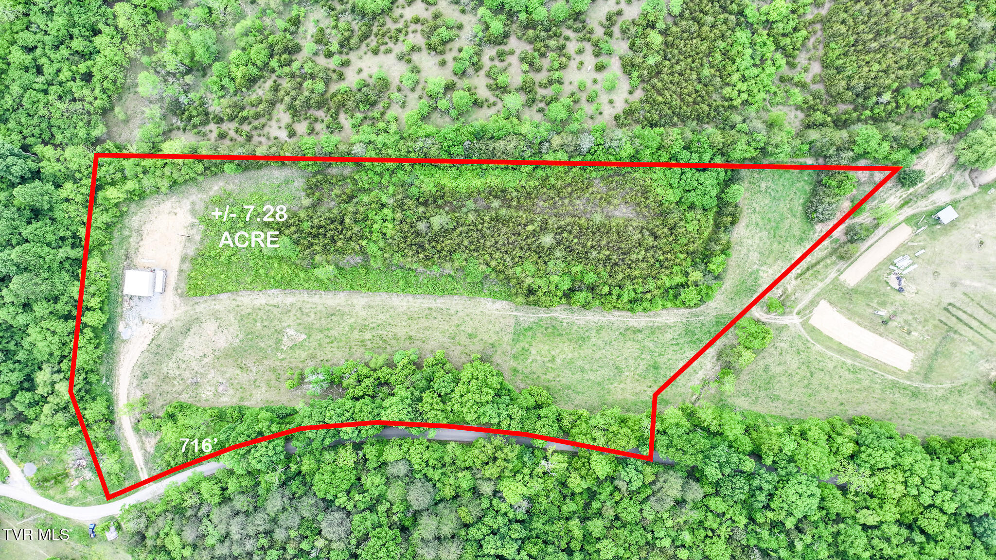 Lot 0 Hilldale Road Midway, TN 37809 - Photo 2 of 17 Drone With Approximate Parcel Lines