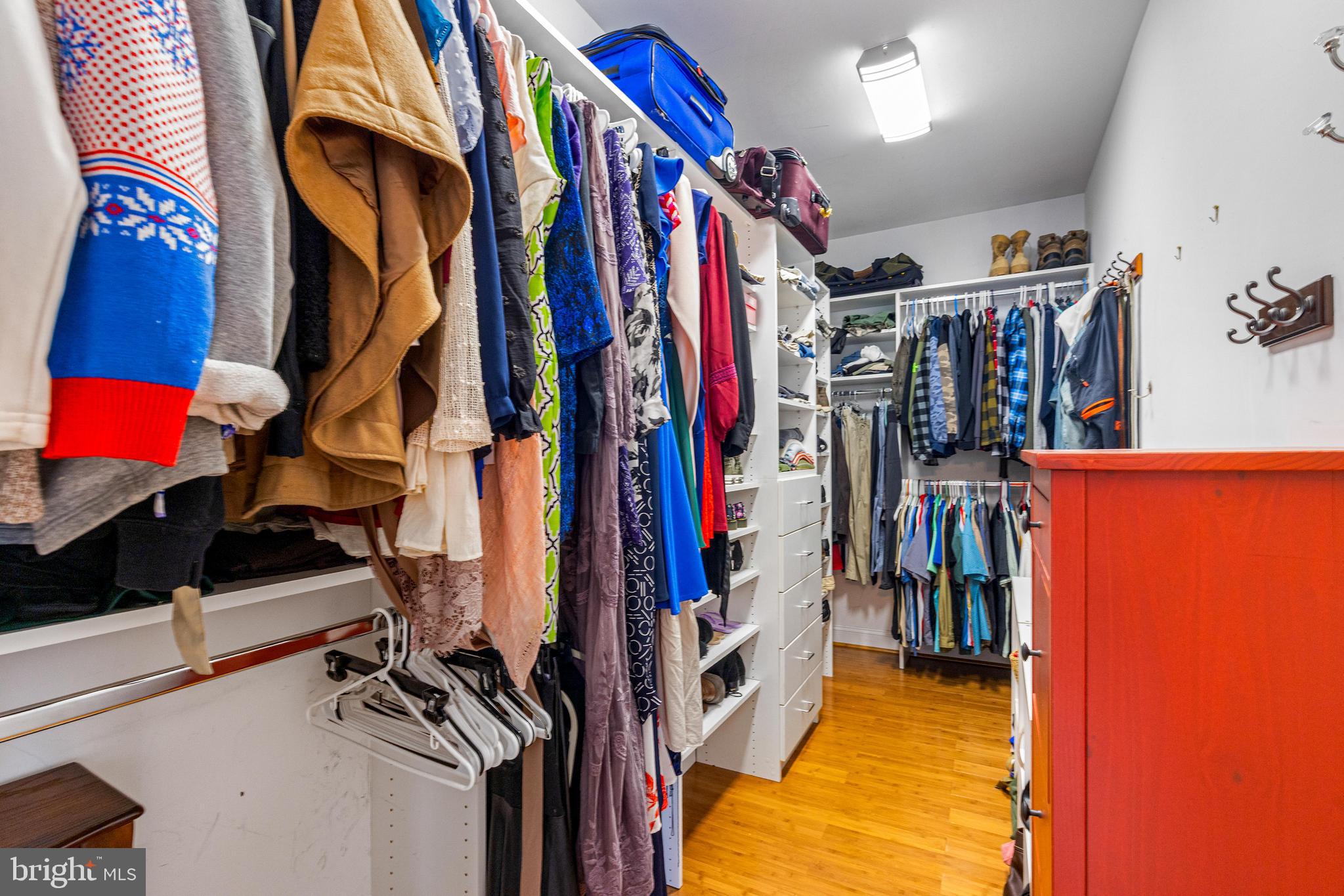 10 Dogwood Road Riva, MD 21140 - Photo 31 of 58 a view of walk in closet with clothes and shoes