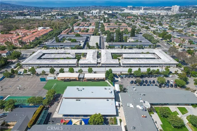 an aerial view of multiple house