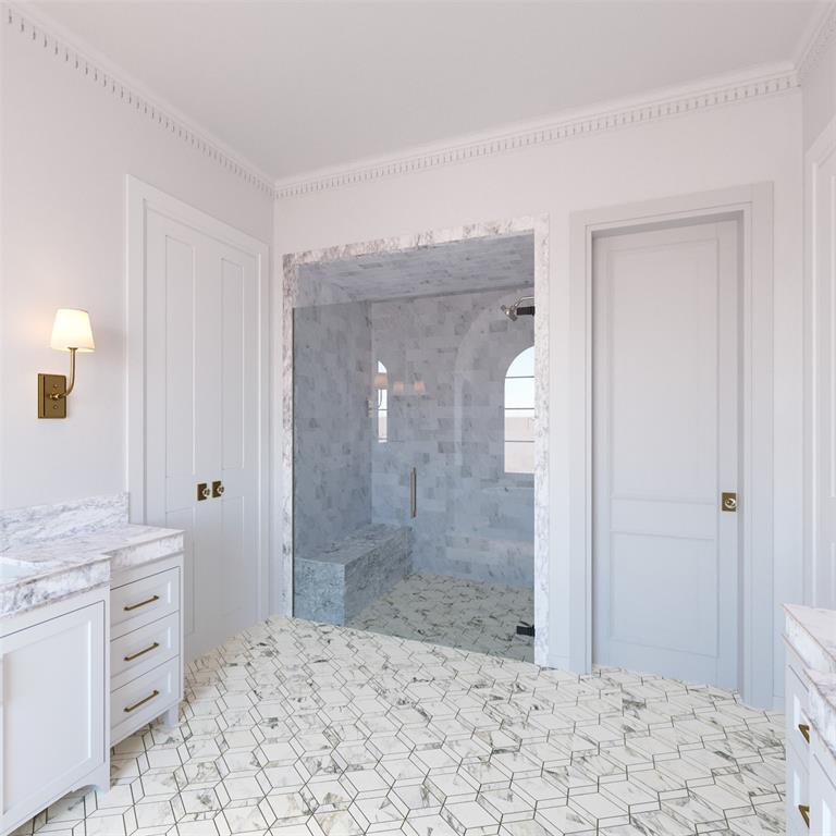 4711 Purdue Avenue Dallas, TX 75209 - Photo 14 of 27 a bathroom with a sink a toilet and shower