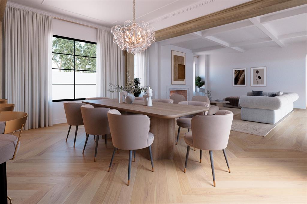 4711 Purdue Avenue Dallas, TX 75209 - Photo 6 of 27 a view of a dining room with furniture window and wooden floor
