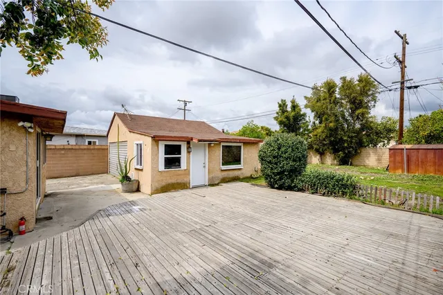 a view of a backyard of a house
