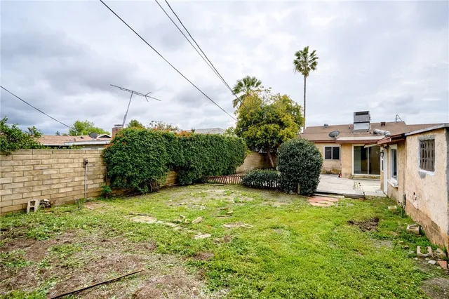 a backyard of a house