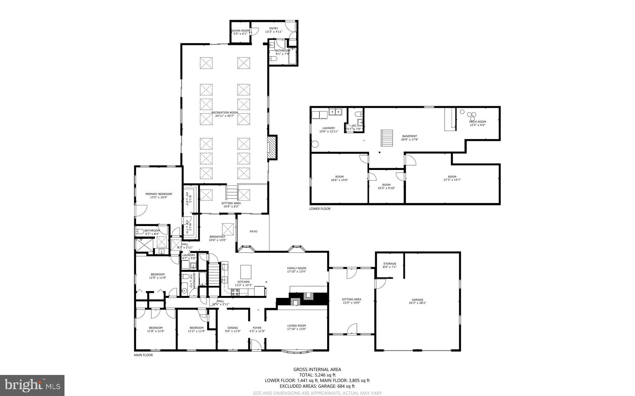 12412 Hall Shop Road Fulton, MD 20759 - Photo 97 of 97 Both levels floor plan.