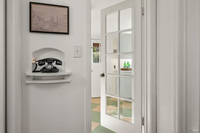 a picture of a table and chair in a room