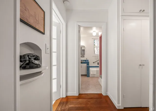 a view of a bedroom and a bedroom