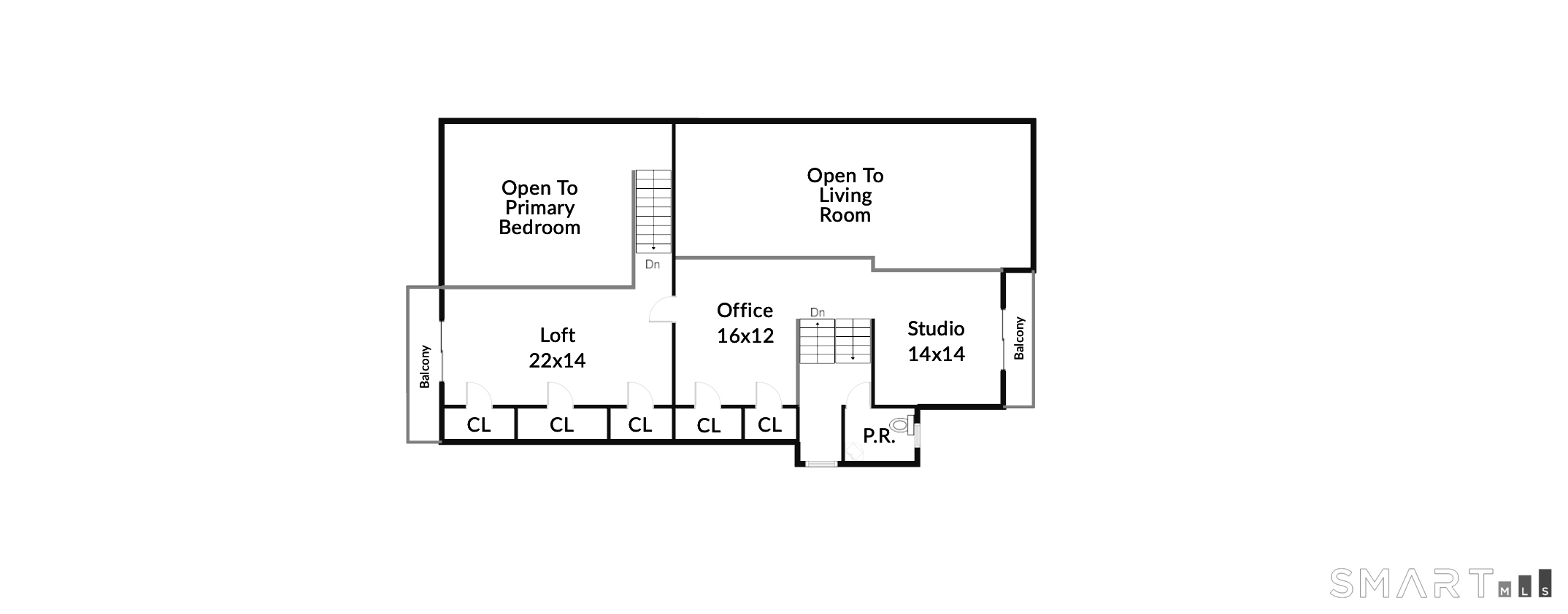 38 Old Redding Road Weston, CT 06883 - Photo 39 of 40 Upper Level Floor Plan.