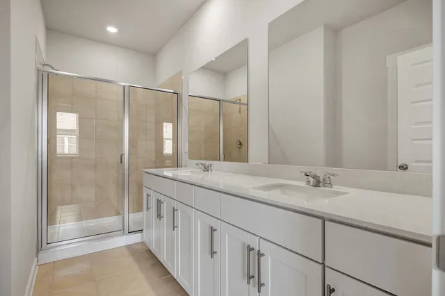 an empty room with closet area