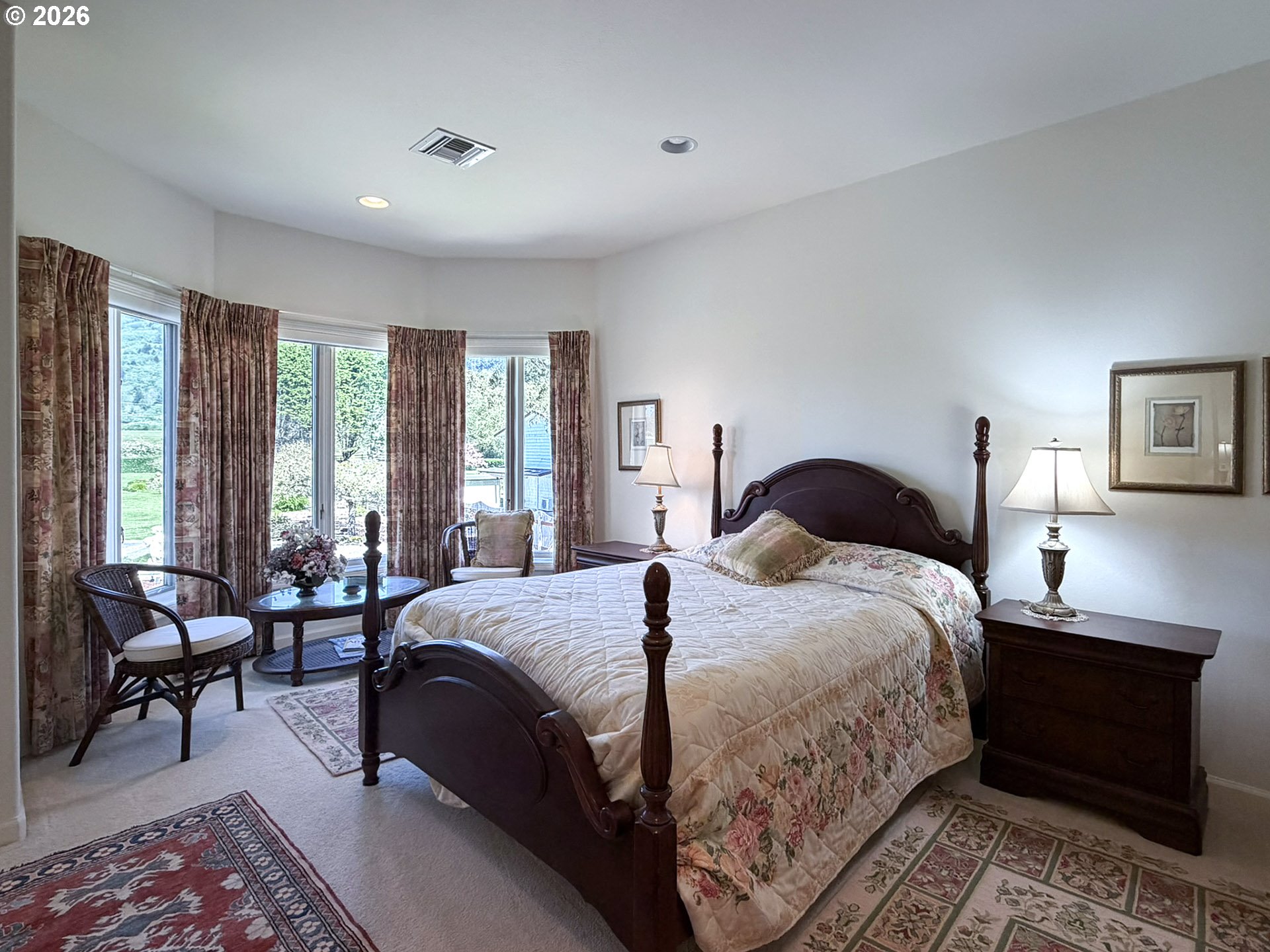 98696 Fox Drive Brookings, OR 97415 - Photo 29 of 48 a bedroom with bed and a large window