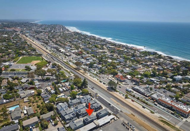 an aerial view of a city